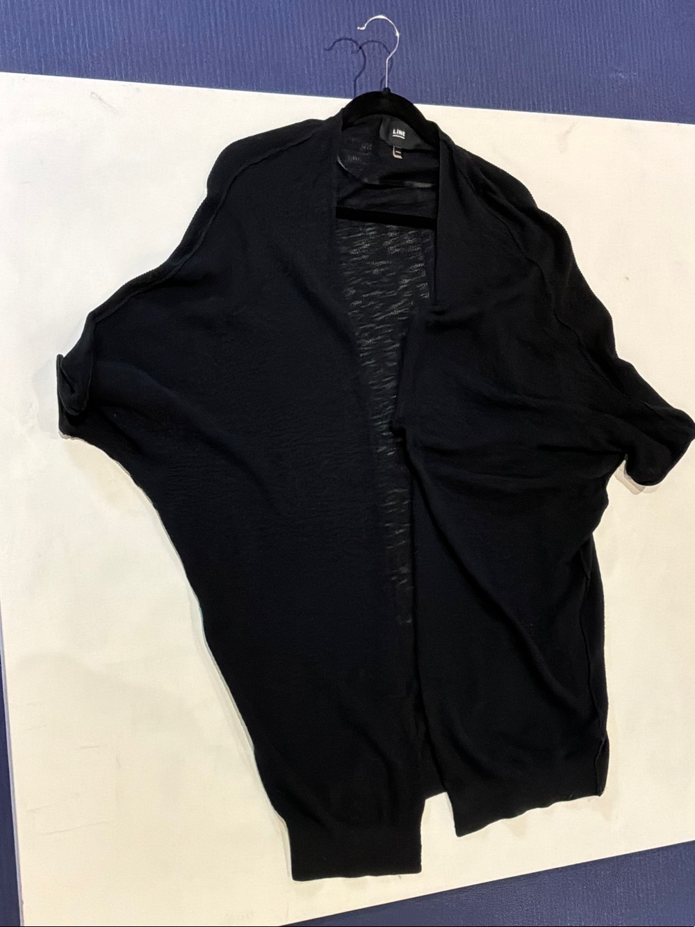 Black Open-Front Women's Cardigan